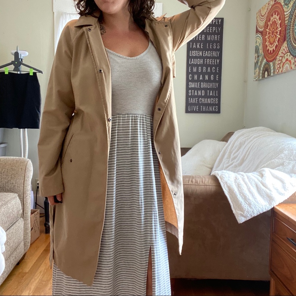 🧥 A New Day // Tan Water Repellent Trench Coat